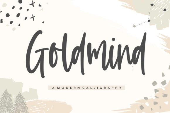 Goldmind: A Script Handwritten Font for Crafters