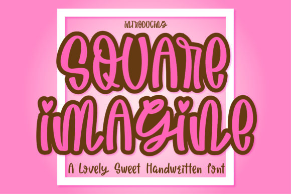 Square Imagine Font: Quirky & Sweet