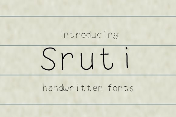 Sruti: A Friendly Handwritten Font