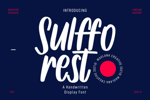 Sulfforest: A Relaxed Handwritten Font